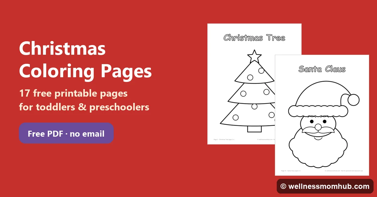 Free printable Christmas coloring pages for kids: Christmas tree and Santa coloring pages